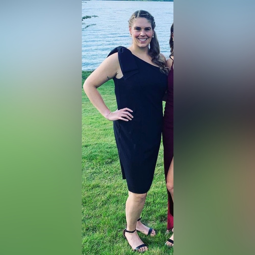 Black one shoulder now dress - great condition - worn once